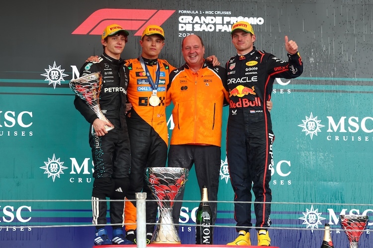 Antonelli, Norris, Verstappen