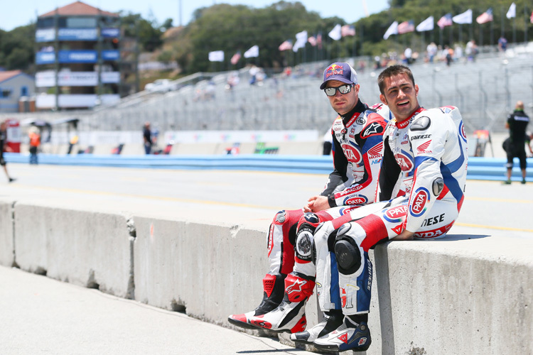 Das Pata-Honda-Duo Jonathan Rea (li.) und Leon Haslam