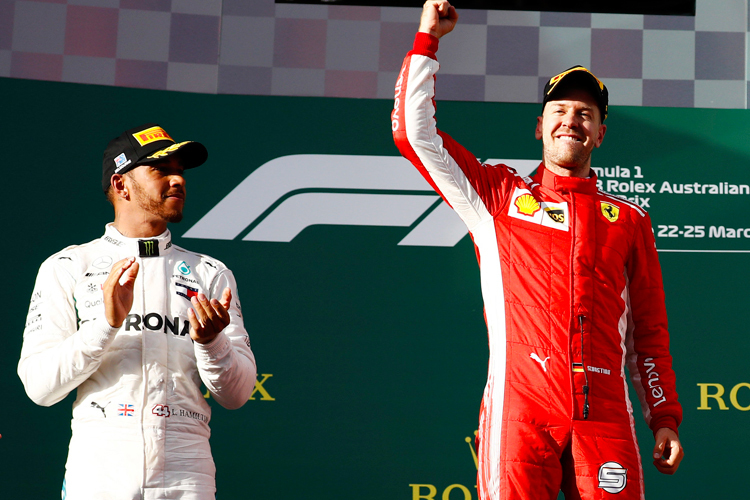 Sebastian Vettel und Lewis Hamilton