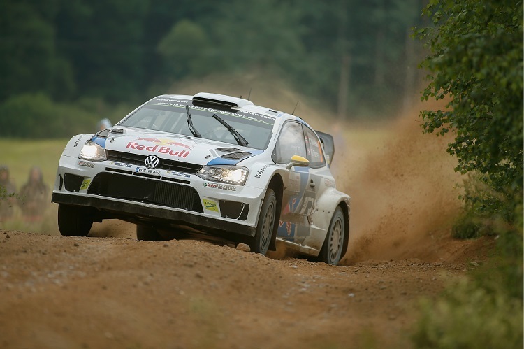 Andreas Mikkelsen bei der Rallye Polen 2014