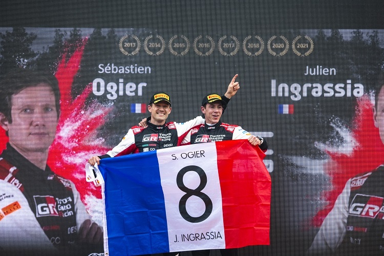 Sebastien Ogier (li) und  Julien Ingrassia Monza 2021