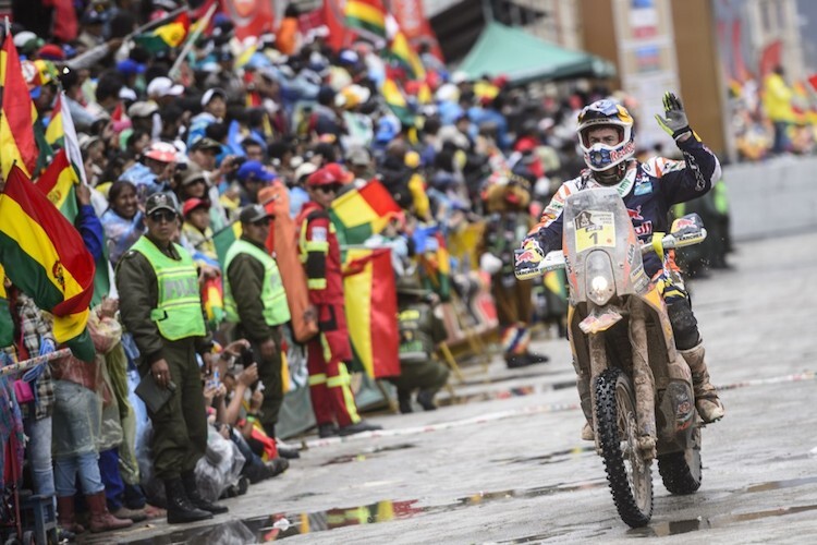 Dakar-Sieger Marc Coma konnte die letzten Meter im gemütlichen Tempo zurücklegen