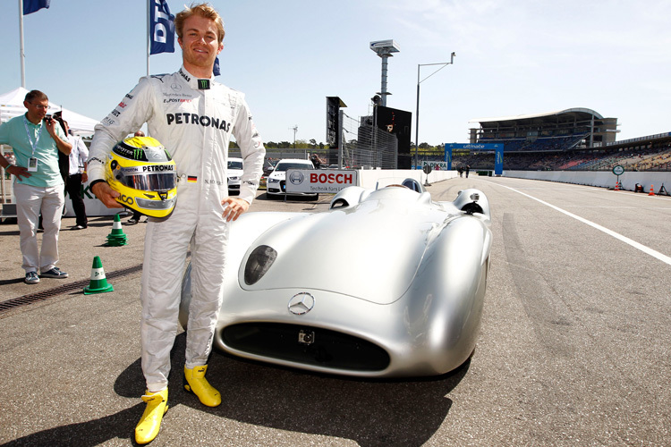 Schon 2012 konnte Nico Rosberg in Hockenheim den tollen Silberpfeil fahren