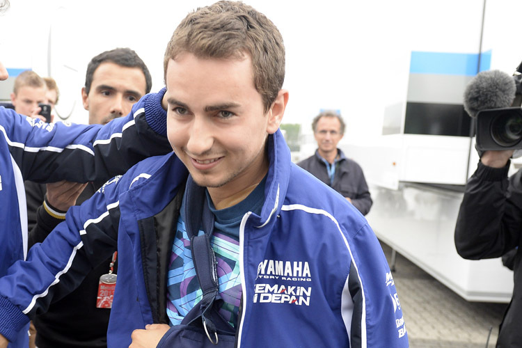 Jorge Lorenzo bei der Rückkehr in den Paddock von Assen