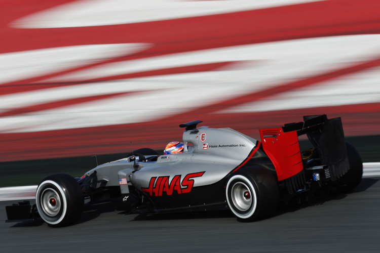 Romain Grosjean mit seinem Haas-Renner