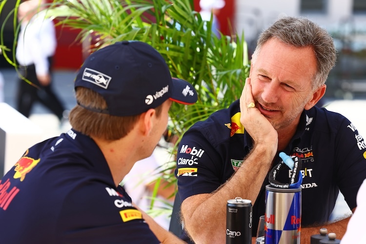 Max Verstappen und Christian Horner