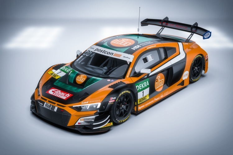 So soll einer der drei  Audi R8 LMS GT3 evo II von Land-Motorsport im ADAC GT Masters aussehen