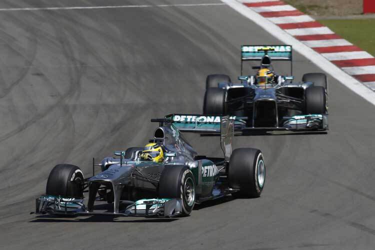 Nico Rosberg und Lewis hamilton haben in Ungarn viel Arbeit vor sich
