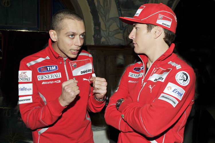 Valentino Rossi und Nicky Hayden