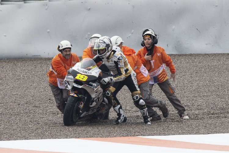 Sein letztes MotoGP-Rennen beendete Alvaro Bautista mit einem Sturz