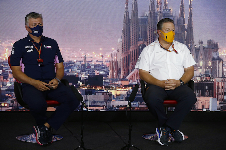 Racing-Point-Teamchef Otmar Szafnauer und McLaren-Teamoberhaupt Zak Brown