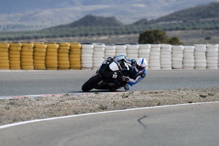 Roberto Tamburini bei Testfahrten in Almeria