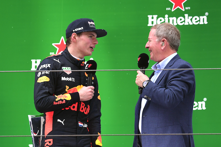 Max Verstappen und Martin Brundle