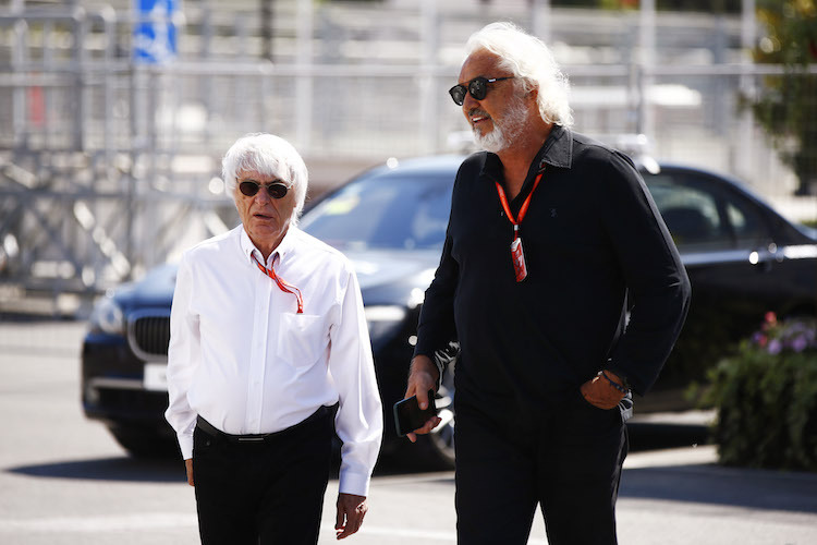 Bernie Ecclestone und Flavio Briatore in Baku