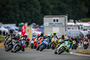 Julian Puffe (9) und Freddie Heinrich (91) nach dem Start der IRRC Superbike