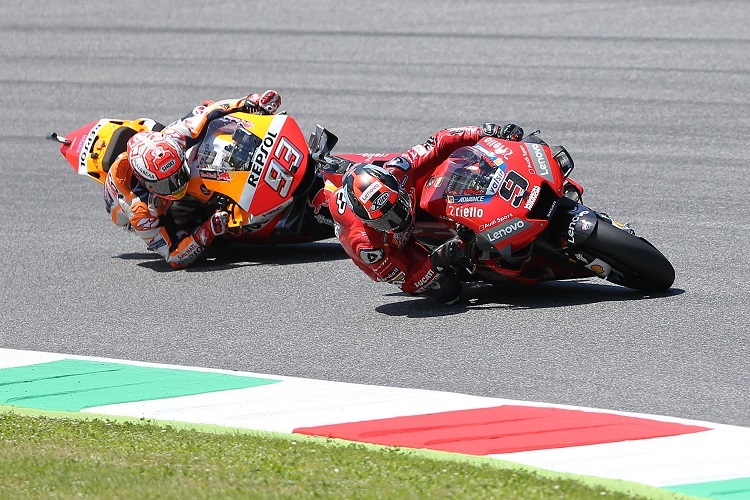 Marc Márquez hinter dem Mugello-Sieger Petrucci