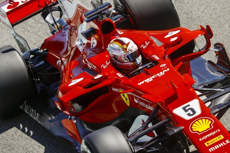 Sebastian Vettel fährt mit seiner Lieblingszahl 5