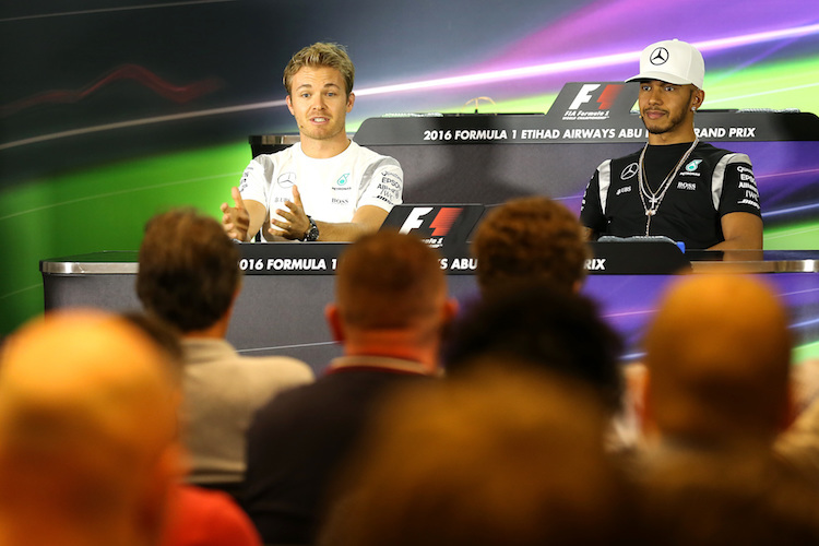 Nico Rosberg und Lewis Hamilton 2016