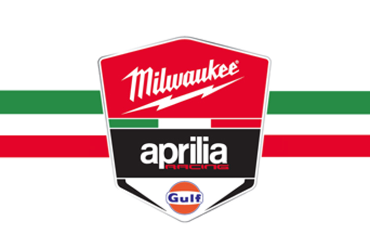 Das neue Teamlogo von Milwaukee Aprilia