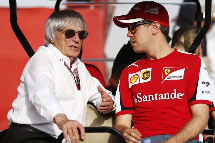 Bernie Ecclestone ist überzeugt: «Wenn Sebastian Vettel Weltmeister werden würde, wäre das für die Formel 1 eine Wohltat»