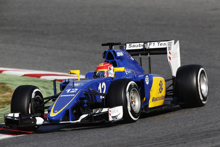 Felipe Nasr sicherte sich am sechsten Barcelona-Testtag mit 1:24,071 min den dritten Platz auf der Zeitenliste