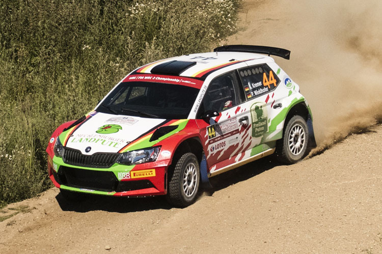 Armin Kremer (Skoda) geht als Fünfter der WRC2-Wertung in die Abschlussetappe am Sonntag