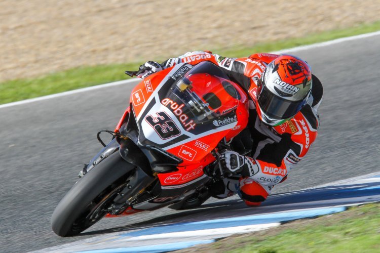 Marco Melandri bei seinem ersten offiziellen Ducati-Test