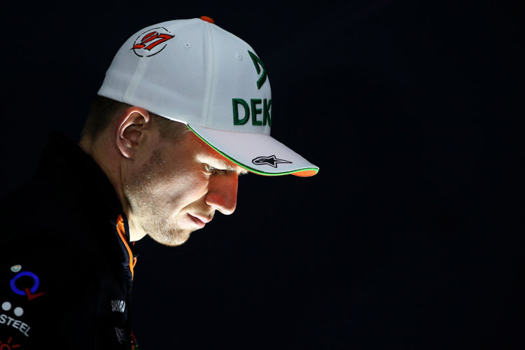 Force India-Pilot Nico Hülkenberg: «Ich bin dann komplett über Sergios Frontflügel rübergeflogen, durch tausende Karbonteile hindurch»