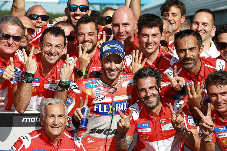 2017 siegte Andrea Dovizioso in Silverstone für Ducati