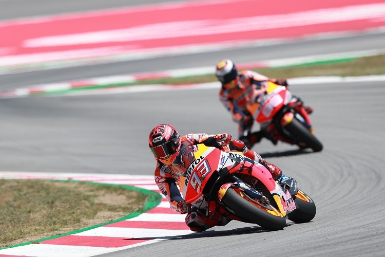 Marc Márquez und Jorge Lorenzo beim Barcelona-Test