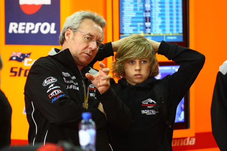 Wayne und Remy Gardner bei einem GP-Besuch im Jahr 2012