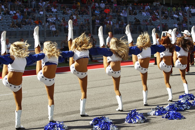 Die Cheerleader der Dallas-Cowbpys heizten den Fans ordentlich ein
