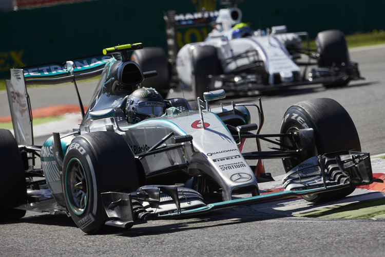 Nico Rosberg gegen Felipe Massa in Monza