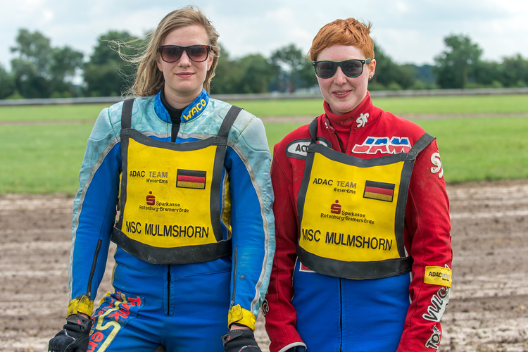 Wie schon vor drei Jahren in Schwarme (Foto) fuhr Nicole Standke (r.) mit Resi Hölper (l.) in der B-Seitenwagenklasse