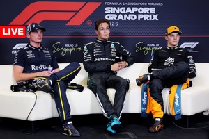 George Russell war sich nach dem Qualifying sicher: Max Verstappen wird ihm beim Start auf die Pelle rücken – und auch von Oscar Piastri erwartet er Gegenwind)