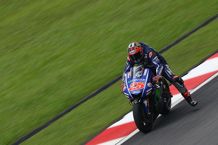 Maverick Viñales auf der Yamaha M1 in Sepang