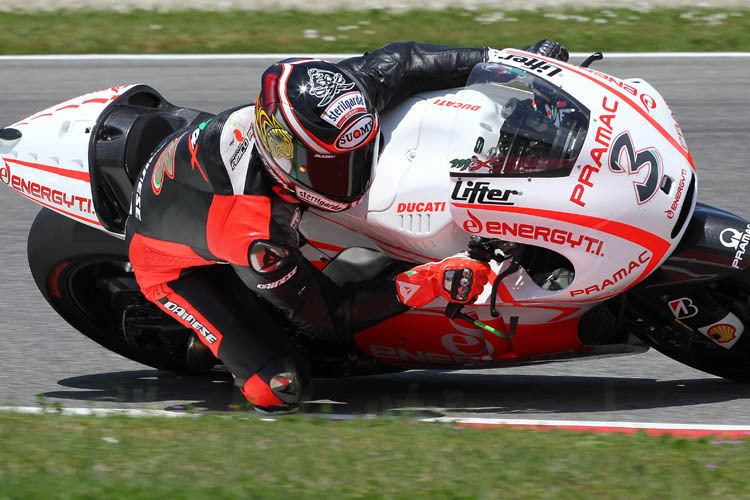 Max Biaggi auf der Pramac-Ducati von Ben Spies