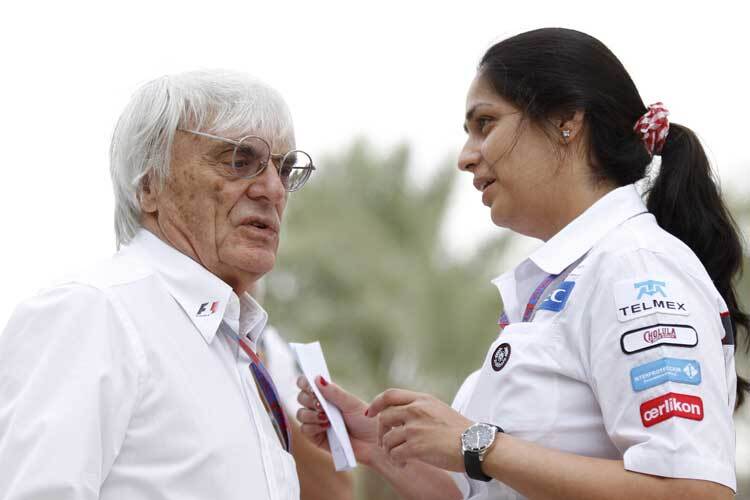 Bernie Ecclestone mit Monisha Kaltenborn