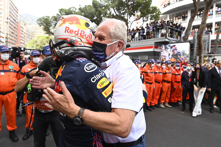 Dr. Helmut Marko mit Max Verstappen