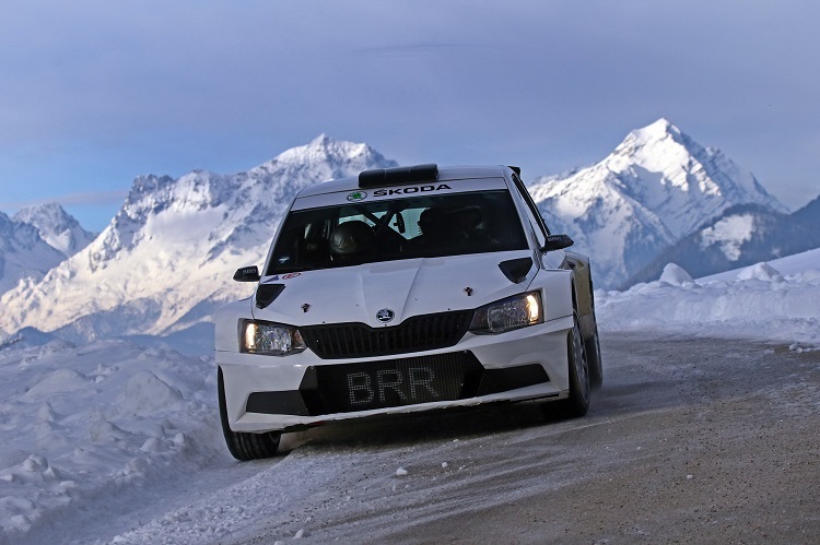 Gerhard Aigner beim Test im Skoda Fabia R5