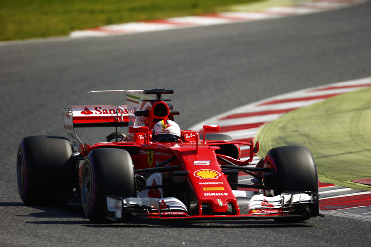 Sebastian Vettel war am Vormittag der schnellste Mann auf der Piste