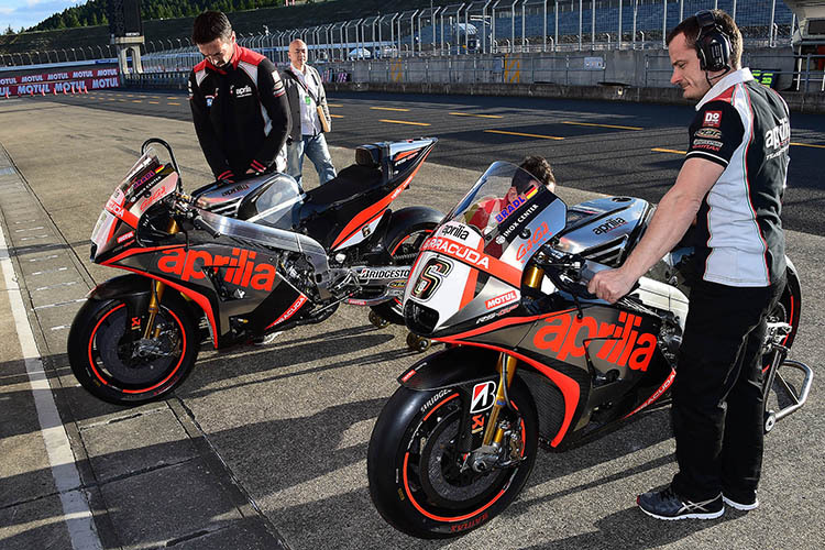 Im ersten Training lag Stefan Bradl mit der Aprilia RS-GP trotz Sturz in den Top-10