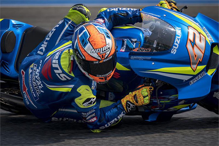 Alex Rins mit der neuen Aero-Verkleidung von Suzuki