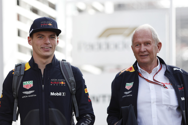 Helmut Marko mit Max Verstappen