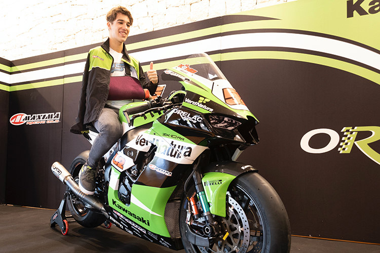 Oliver König auf der Orelac-Kawasaki