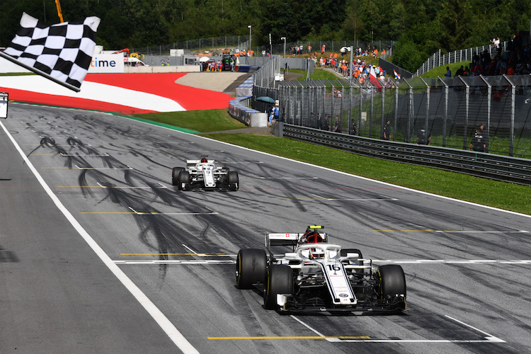  Die beiden Sauber-Piloten Charles Leclerc und Marcus Ericsson eroberten in Spielberg die letzten beiden Top-10-Positionen