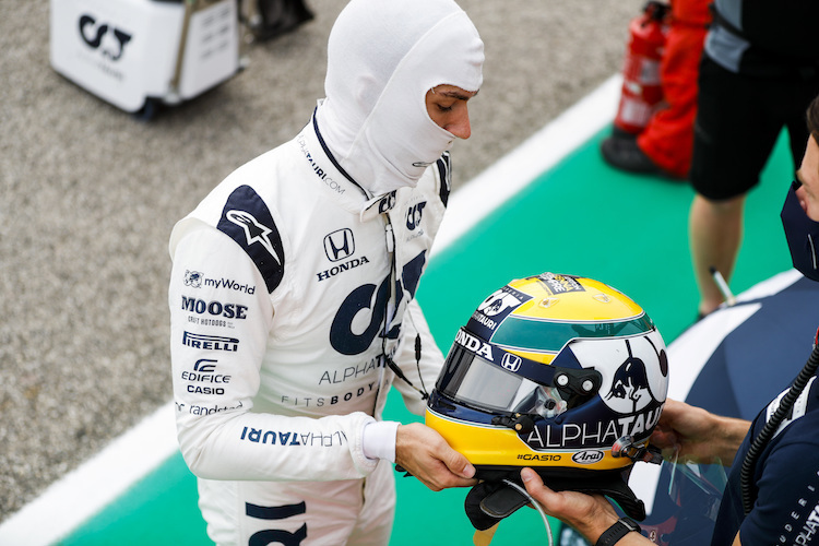 Pierre Gasly vor dem Start zum Rennen in Imola