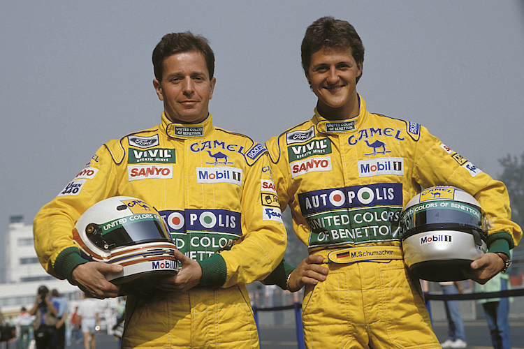 Martin Brundle und Michael Schumacher 1992