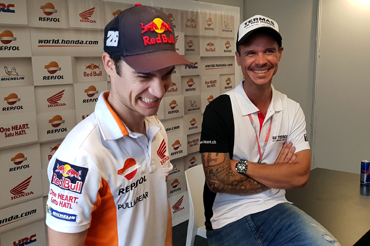 Daniel Pedrosa und Sebastian Porto (re.) beim Argentinien-GP 2018
