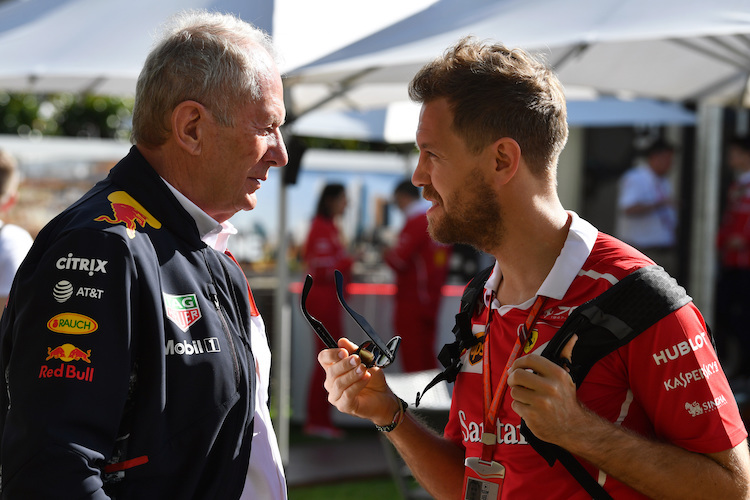 Helmut Marko und Sebastian Vettel